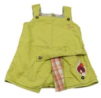 Zelené plátěné šaty s výšivkou Kenzo