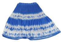 Modro-bílá batikovaná plisovaná sukně Dunnes