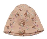 Světlerůžová čepice s obrázky Dopodopo 