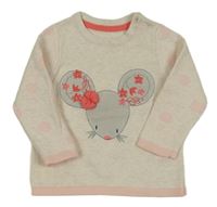 SVětlebéžový svetr s myškou Mothercare