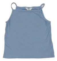 Modrý žebrovaný úpletový top H&M