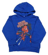 Modrá mikina se Spidermanem a kapucí Marvel