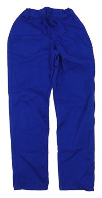 Safírové plátěné chino kalhoty H&M