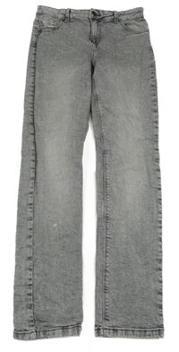 Šedé slim rifle Denim Co.