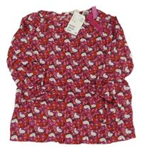Nové - Růžovo-červené šaty s mašlemi - Hello Kitty H&M