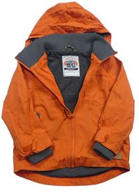 Oranžová šusťáková jarní bunda s kapucí Next