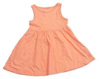 Neonově oranžové bavlněné šaty F&F