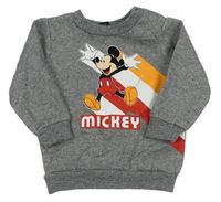 Šedá melírovaná mikina s Mickeym zn. Primark