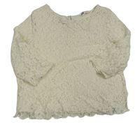 Smetanové krajkové triko H&M
