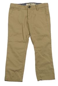 Béžové slim fit kalhoty H&M