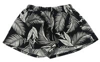 Černé kraťasy s listy H&M
