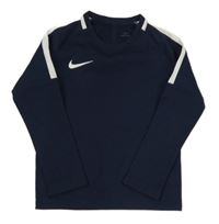 Tmavomodro-bílé funkční sportovní triko s logem Nike