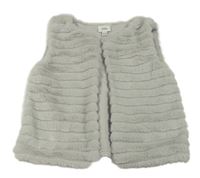 Šedá kožešinová podšitá vesta zn. River Island