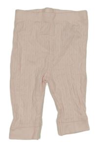 Světlerůžové tepláky s dirkovaným vzorem Nutmeg