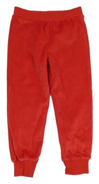 Červené plyšové kalhoty F&F