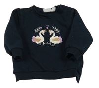 Tmavomodrá mikina s labutěmi Name it 