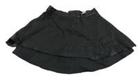 Černá koženková kolová sukně H&M