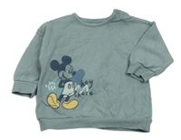 Modrošedá mikina s Mickeym George 
