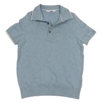 Světlemodrošedé pletené polo tričko M&S