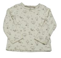 Smetanové triko s medvídkem Pú C&A