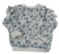 Bílá mikina s kytičkami a volánky Matalan