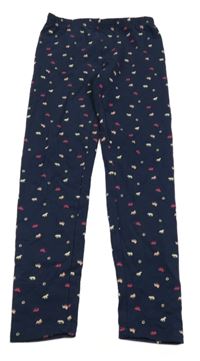 Tmavomodré legíny s koníky Yigga