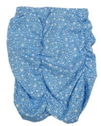 Modrá nařasená květovaná sukně Shein