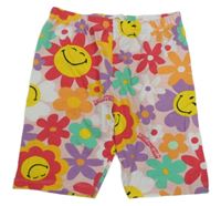 Světlerůžové legíny s květy Matalan