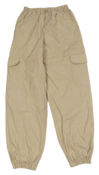 Béžové plátěné cargo cuff kalhoty LC Waikiki