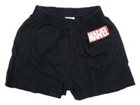 Černé bavlněné kraťasy s logem Marvel