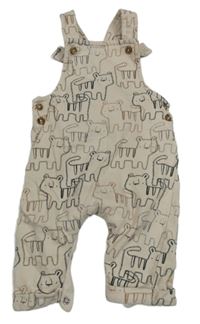 Béžové laclové tepláky s tygry Next