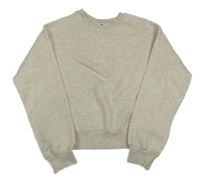 Světlešedo-smetanová melírovaná crop mikina H&M