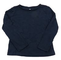 Tmavomodré triko H&M