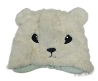 Smetanová chlupatá čepice - medvídek H&M