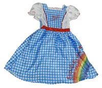Kostým - Modro-bílé kostkované saténové šaty - Dorotka Galeová - Čaroděj ze země Oz Matalan