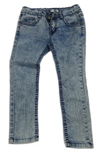 Modro-bílé plísňové skinny teplákové rifle MISS ROIS