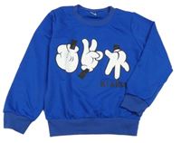 Safírová mikina s dlaněmi 