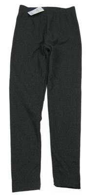 Nové - tmavošedé melírované tregínové kalhoty Nutmeg