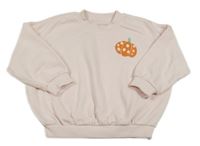 Světlerůžová oversize mikina s dýní a nápisy Matalan