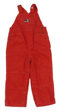 Červené manšestrové laclové podšité kalhoty s mašinkou John Lewis