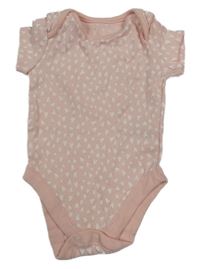 Světlerůžové body s bílými srdíčky George