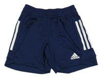 Tmavomodro-bílé funkční sportovní kraťasy Adidas