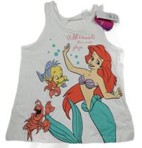 Nové - bílý top s Ariel Disney