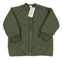 Nové - khaki prošívaná šusťáková přechodová bunda KIDS