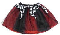 Kostým - Červeno-černá tylová sukně s kostkovaným vzorem George