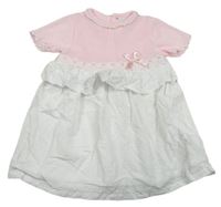 Růžovo-bílé šaty  