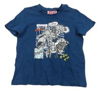 Petrolejové tričko s Transformers
