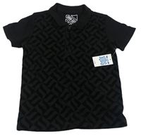 Černé vzorované polo tričko Matalan