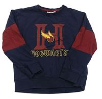 Tmavomodro-vínová mikina s potiskem - Harry Potter