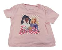 Růžové tričko s Barbie H&M